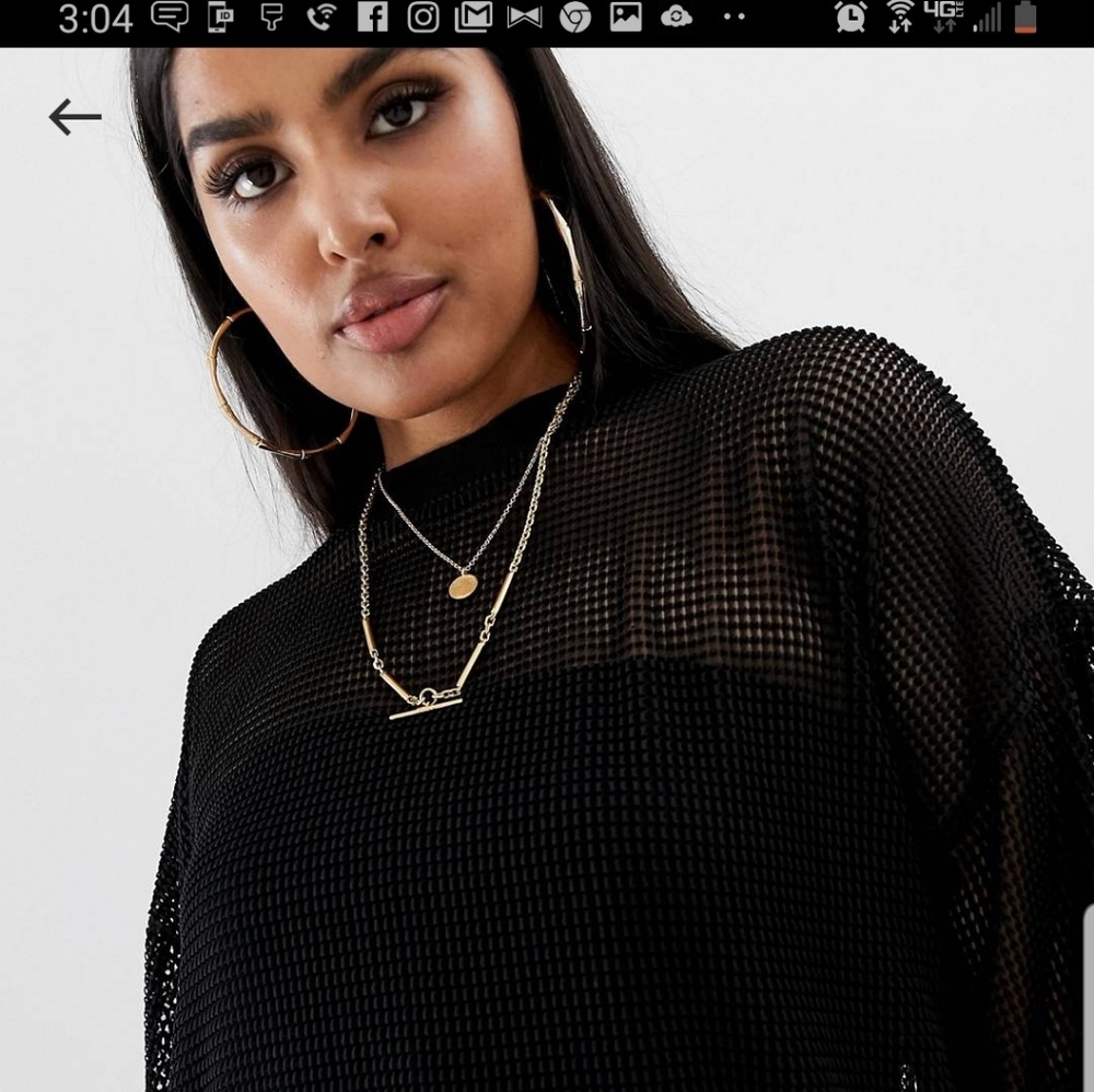 ASOS DESIGN CURVE Mesh Shirt